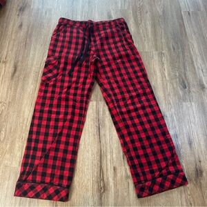 Duluth Trading Co, Red and Black Plaid Cotton Pajama Pants